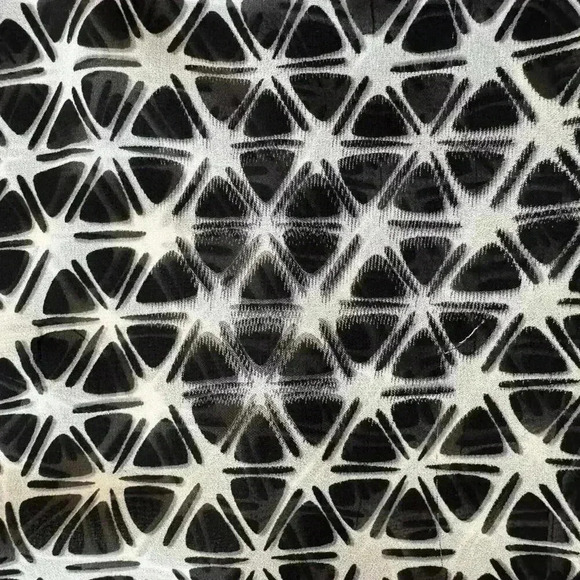 Y2K funky geometric  Black and white sheer chiffon Worthington women’s medium - Picture 8 of 8